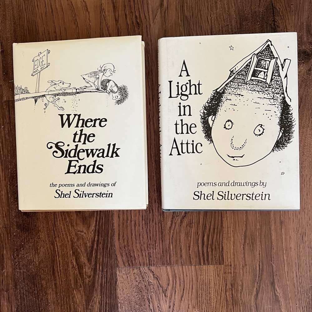 LOT OF 2 VINTAGE SHEL SILVERSTEIN HARDCOVER BOOKS FROM 1974 & 1981